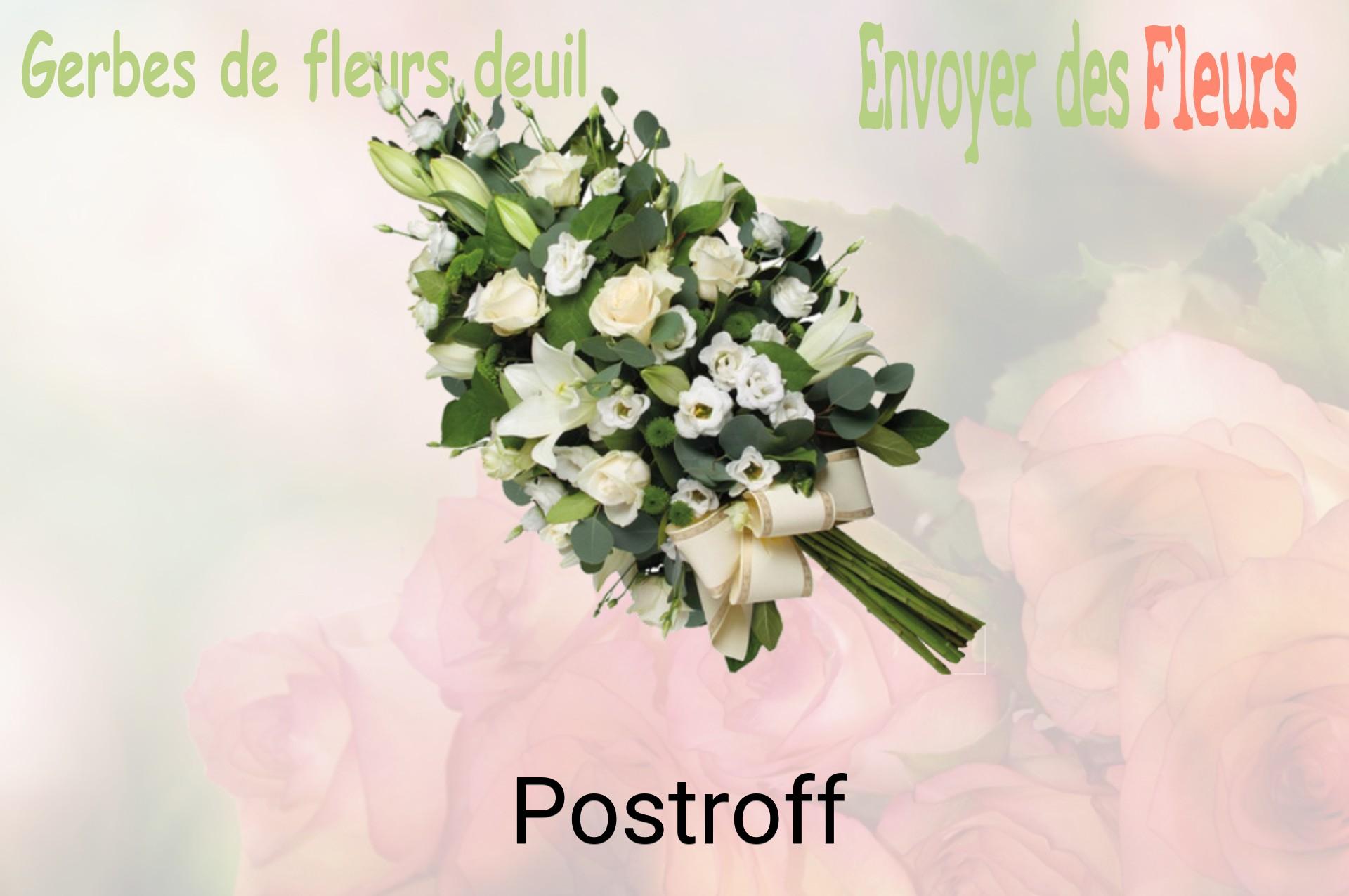 Gerbe de fleurs de deuil livrée à Postroff
